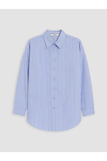 I Striped Poplin Women's Shirt from Freezen Store