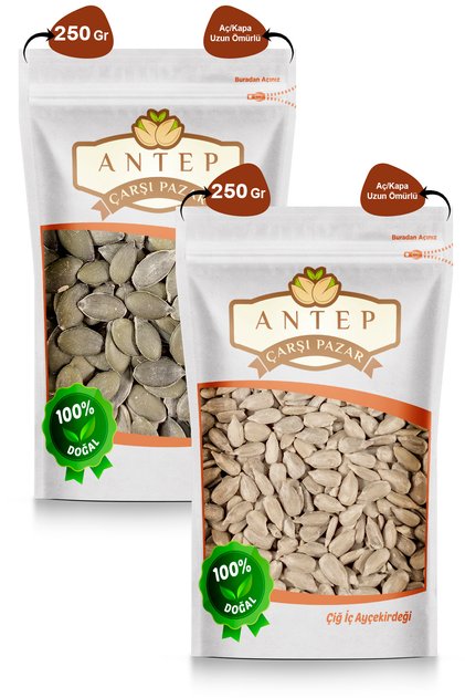 Çiğ Iç Ayçekirdeği 250 Gr. | Çiğ Iç Kabak Çekirdeği 250 Gr.