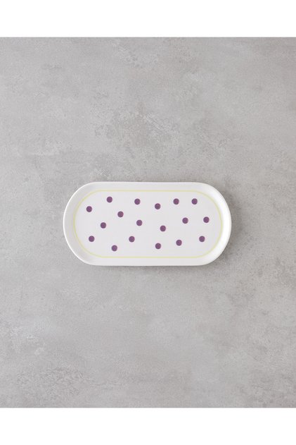Luck Ceramic Boat Plate 22 cm Purple
