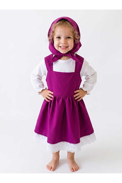 masha and the bear birthday dress Masha And Bear Kids Party Dresses Pink... From Quan07, Rs.1,471.25