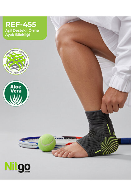 Ref 455 Achilles Support Knitted Ankle Brace, Achilles Tendon and Ankle Support, Protective Wristband