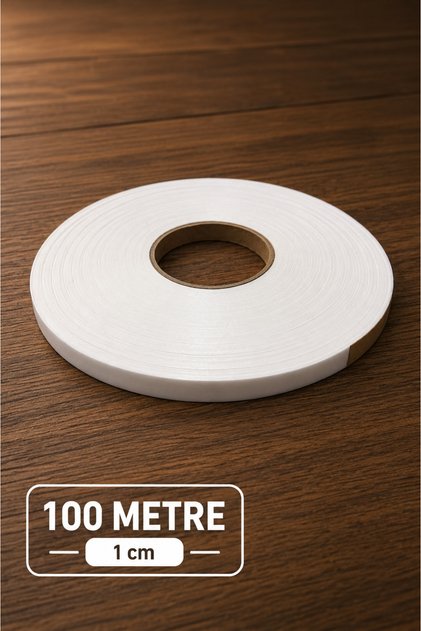 100 Metre Amerikan Şerit Tela , Çift Taraflı Şerit Tela , Etek-paça Telası (1 Cm En) (KAĞITLI)