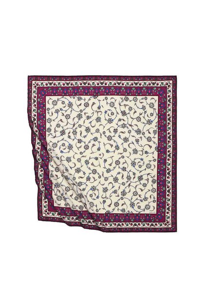 Plum Wildflower Pattern Silky Scarf
