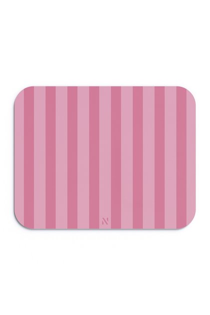 Mouse Pad ergonomic cu dungi de culoare roz, ideal pentru uz casnic și la birou, cu suprafață anti-alunecare