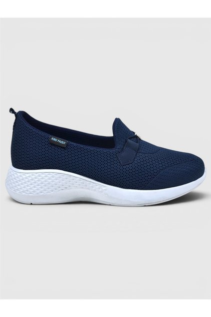 B5034 Krakers Bow - Navy Blue - Gray - Women's Shoes
