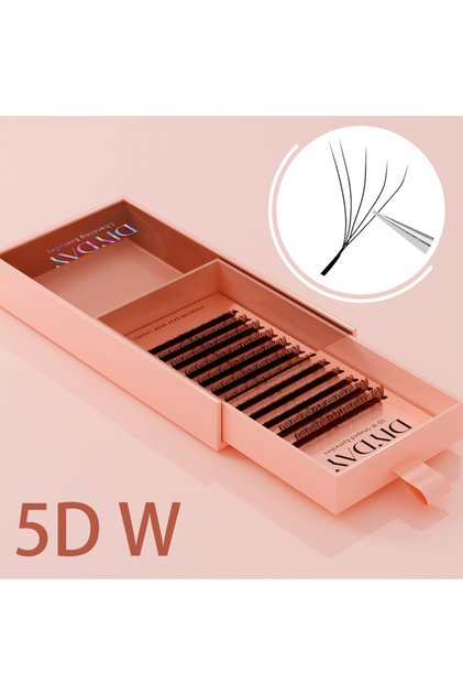 8-15Mix 0.07mm D 5D W LASH EXTENSION DIYDAY W Shaped Eyelash Extension Premade 3d 4d 5d 6d 7d 8d Min