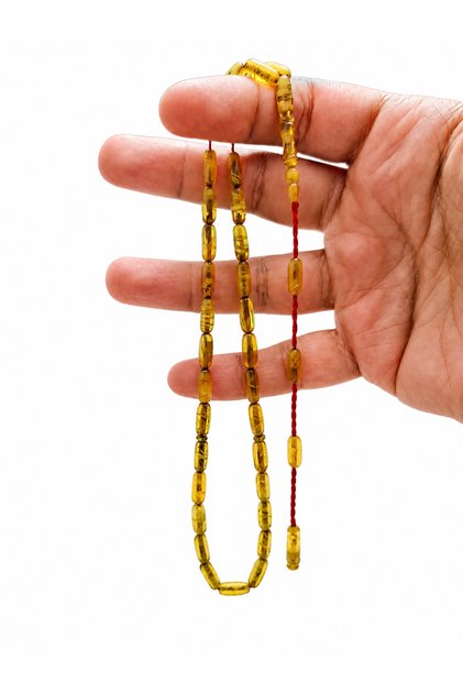 German Invoice Clamping Amber Prayer Beads – Fire Color, Brilliant Cut, Expert Handcrafted, Custom Made