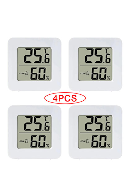 4PCS Type 2 4pcs Digital Thermometer Hygrometer Indoor Mini Temperature LCD Electronic Monitor Hygro