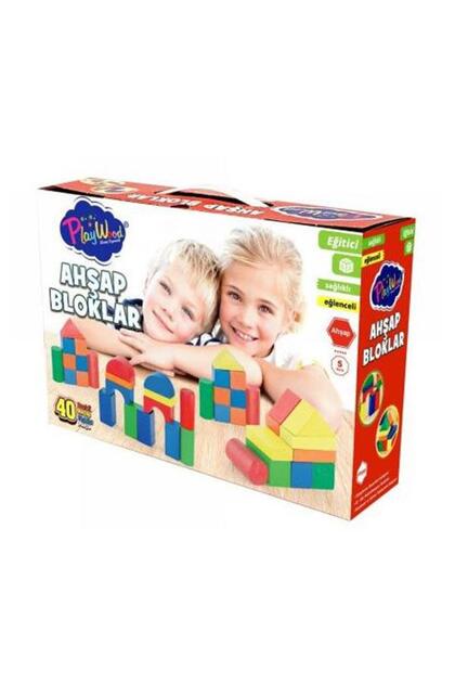 Playwood Ahşap Eğitici Renkli Bloklar 40 Parça Ony403