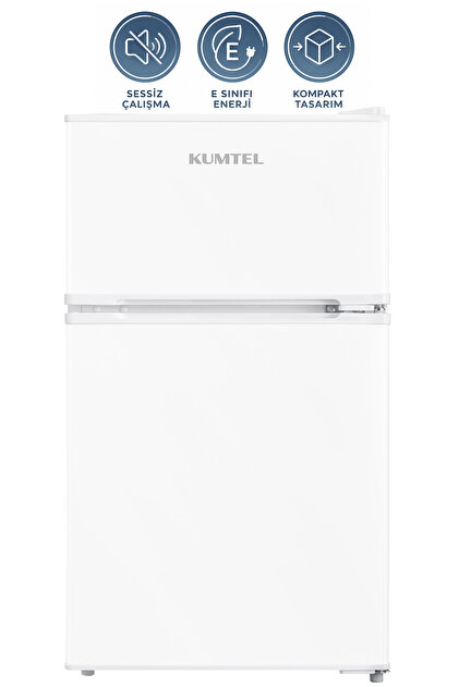 HTMF-90EW 87 L Çift Kapılı Mini Buzdolabı - Beyaz