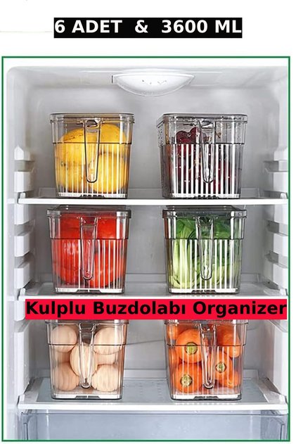 6-Piece Closet Organizer with Lid and Handles and Strainer