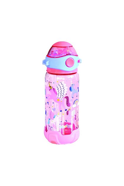 ÇİÇEKLİ UNİCORN ŞEFFAF MATARA 650 ML.