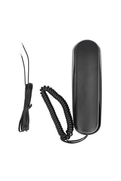 Black Mini Office Phone Desktop Wall-Mounted Phone Home Landline Phone Fixed Wired Telephone Hotel E