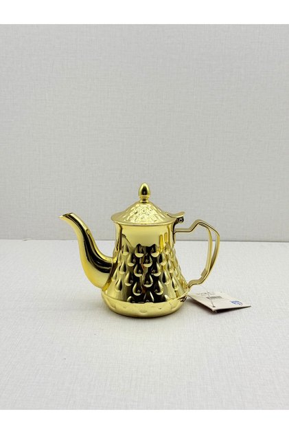 براد/ ابريق شاي فاخر مرصع استيل ذهبي مقاوم للصدا 800ML
