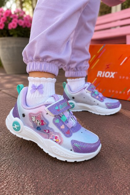 Girls' Velcro Non-Slip Sole Casual Sports Shoes School Shoes
