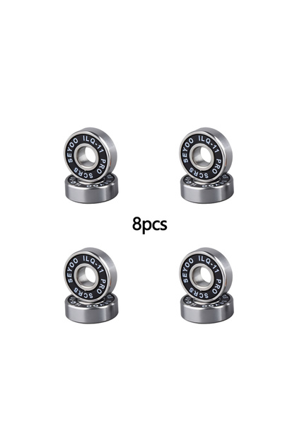 black 8PC Bearings ILQ-11 High-Speed Bearings Are Suitable for Skateboard Long Board Inline Roller S