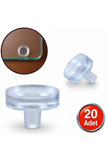 Cam Sehpa Masa Tutucu Lastik Vantuz - 20 Li Paket