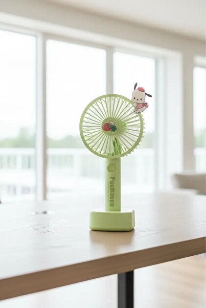 SANRIO Lisanslı Pochacco Mini El Vantilatörü – Taşınabilir Şarjlı