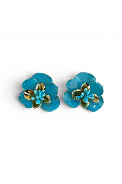 Artistic form flower earrings