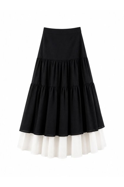 تنورة ميدي مزدوجة الطبقات