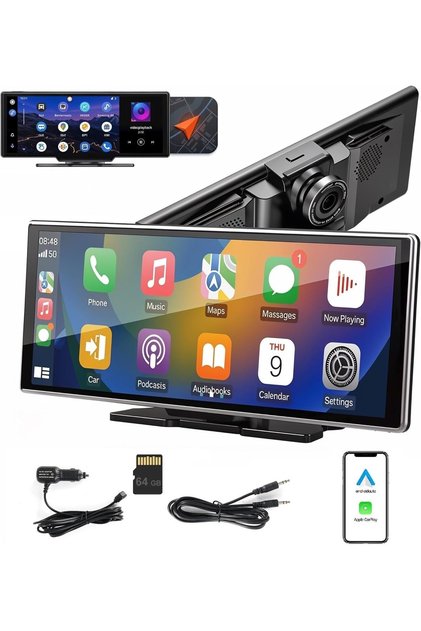 11.26" FHD Touch Screen Portable Car Stereo with Wireless CarPlay & Android Auto