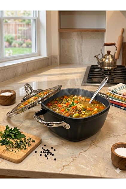 Gastronomie Master Ceramic Deep Pot 20 Cm-Black/Gray Tkebt Black/Gray