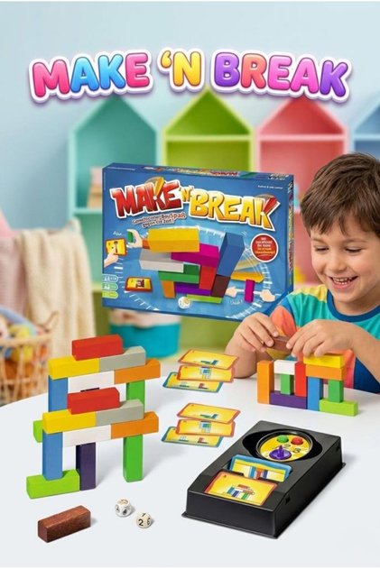 Make'N' Break Mind and Brain Game - Smart Choice Edition Educational and Fun Speed and Building Game