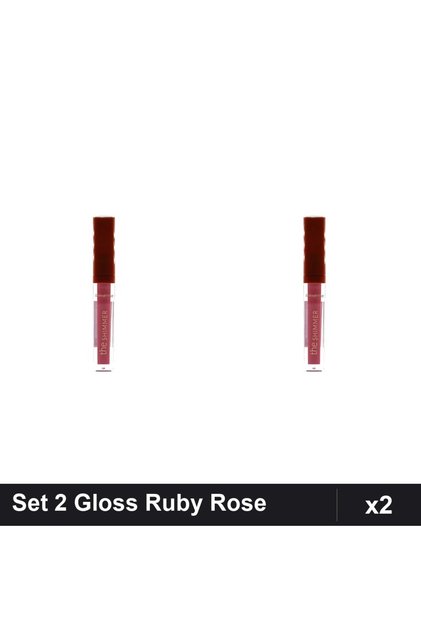 Set 2 Gloss Buze The Shimmer 03, Ruj Lichid Strălucitor