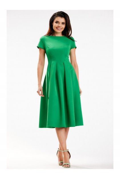 Rochie A569, Awama, Poliester/Elastan, Verde, L INTL