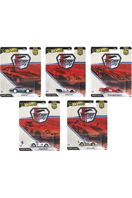 HOT WHEELS Premium Car Culture Vintage Racing 5'li Set Porsche