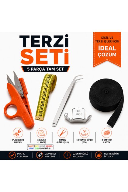 OZN AKSESUAR iki katlı kutulu dikiş seti, organizerli set, iğne
