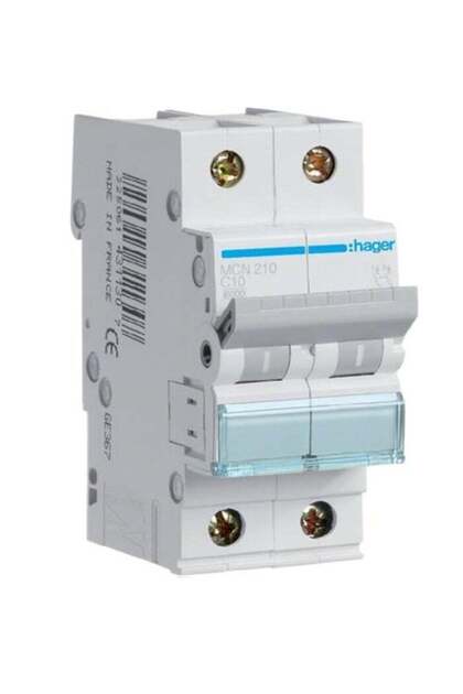 Miniature Circuit Breaker Double Pole 10A 6Ka Dp Mcb Type C Mcn210 *Onekonekt*