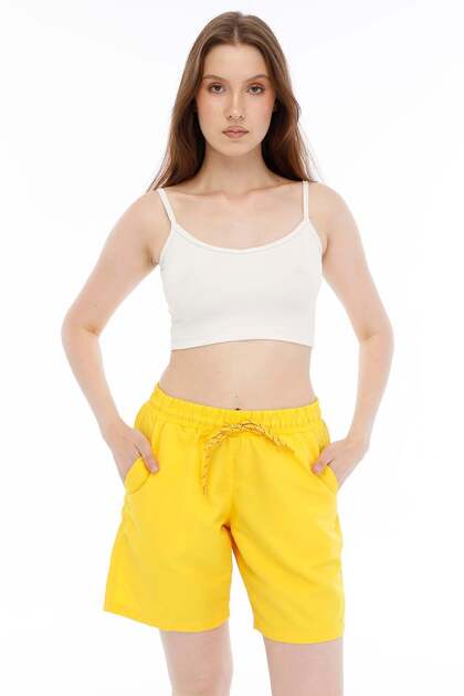 Women's Micro Swim Shorts Yellow-2254.