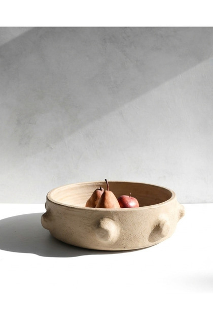 Handmade Runa bowl dekoratif büyük kase | 30 cm çap