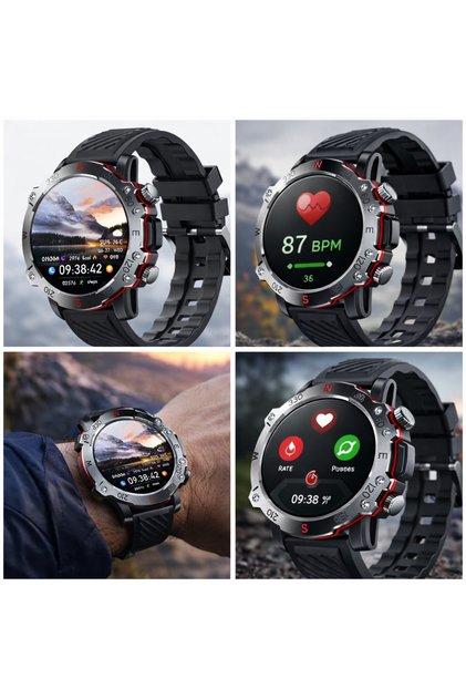 Smartwatch Z21 Max, ecran TFT de 1.52 inch, monitorizare ritm cardiac, negru