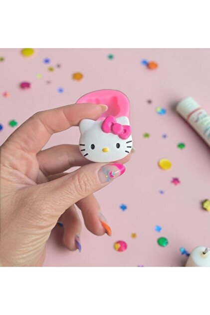 Küçük Hello Kitty Başı Silikon Kalıbı
