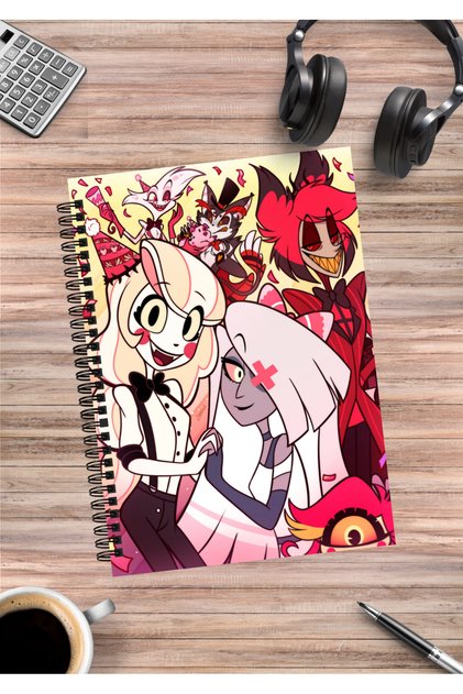 Hazbin Hotel Anime Spiral Notebook A5 (50 Sheets)