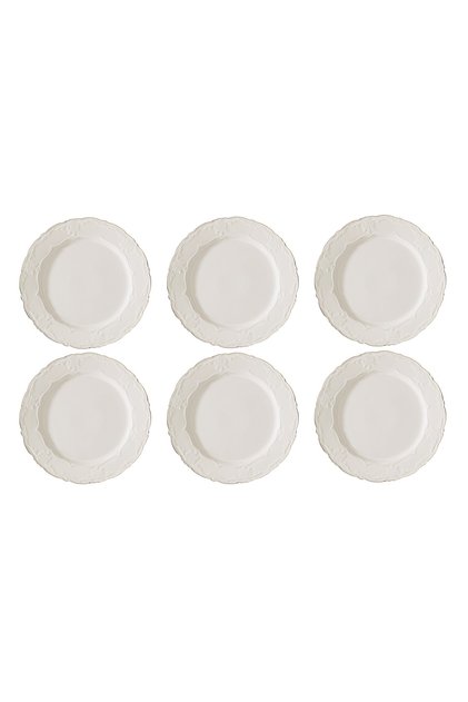 Amoria Bone 26cm 6-Piece Plate Set