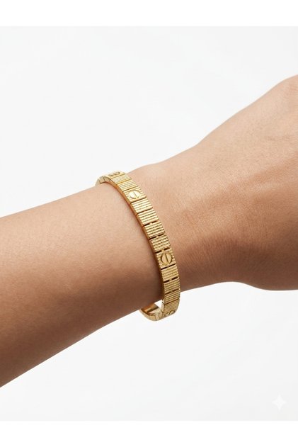 Altın Renk Zirkon Taşlı Kadın Bileklik – Gold Zincir Tasarım