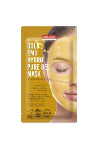 Purederm Gold Essence Gel Mask for Moisturizing and Purifying Facial Skin - 24g