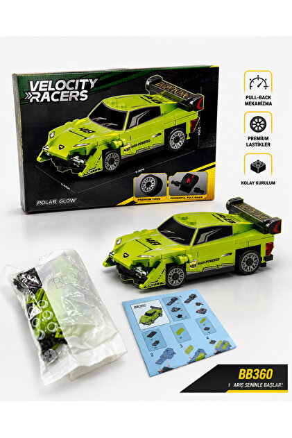 ydn Velocity Racers Çek-Bırak Yapboz Yarış Arabası 9.2/4.6 cm 62