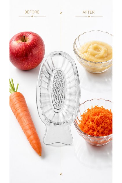 Glass Apple Grater Baby Supplementary Food Vegetable Fruit Puree Maker