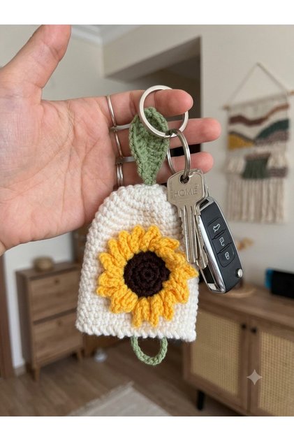 Hand-Knitted Amigurumi Keychain