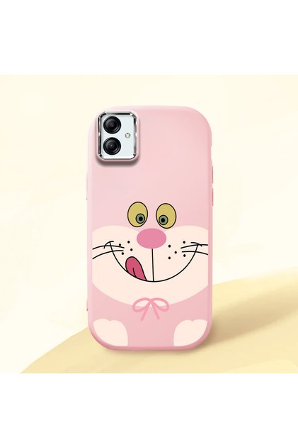 Samsung Galaxy A03 Compatible Case Camera Protective Pink Silicone Couple Phone Case Cute Patterned