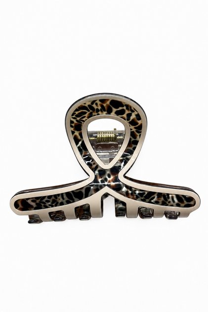 Leopard Patterned Stylish Claw Hair Clip Women's Accessory