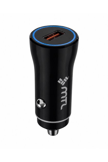 18W QC 3.0 Hızlı Şarj Araç Çakmaklıl Girişli Şarj Cihazı USB Araç İçi Telefon Şarj Adaptörü Siyah