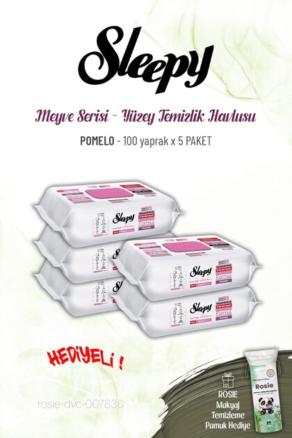 Pomelo Surface Cleaning Towel 100 Sheets X 5 Packs and Rosie