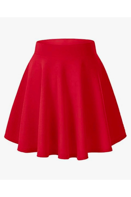 Fustă mini A-line pentru femei talie înaltă elastică
