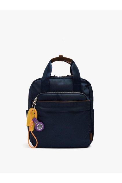 Kadın Charm'lı Basic Teknik Kumaş Sırt Çantası