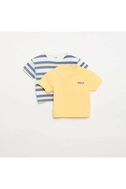 2-Pack Cotton Jersey Short-Sleeved T-shirts WHITE